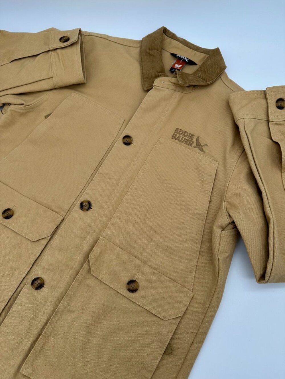 NWOT Eddie Bauer Men's Whidbey Chore Barn Work Coat, Size Small, Alaska Gold